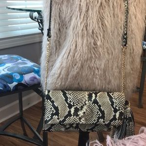 Small  clutch purse .. snake skin pattern